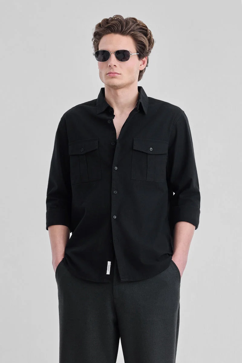SNITCH Double Pocket Regular Fit Shirt